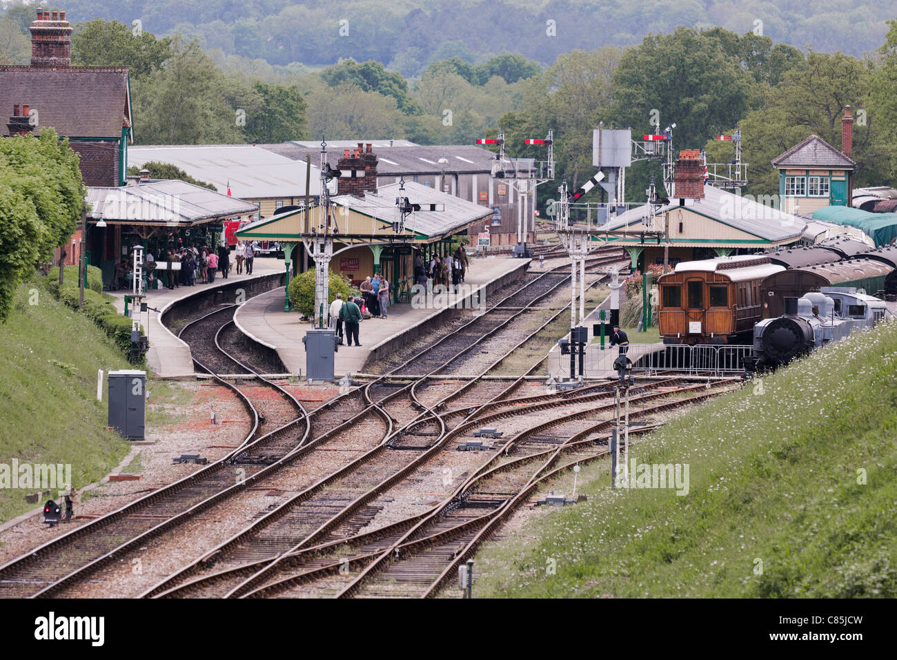 En vue de la gare Horsted Keynes Banque D'Images