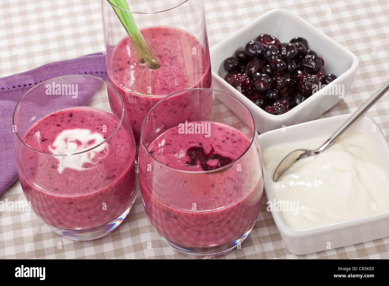 Berrie smoothies Banque D'Images