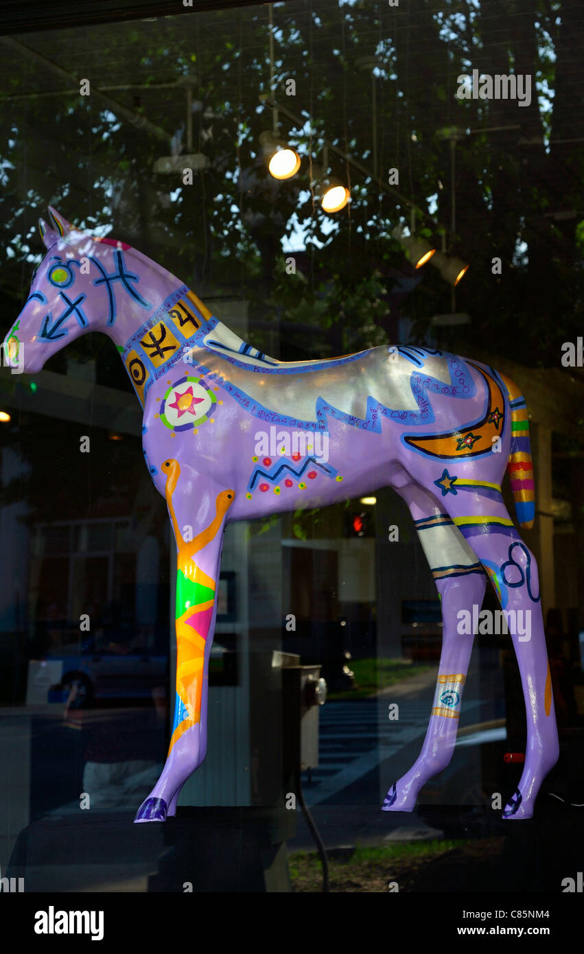 Saratoga Springs - la ville de chevaux peints, New York NY Banque D'Images