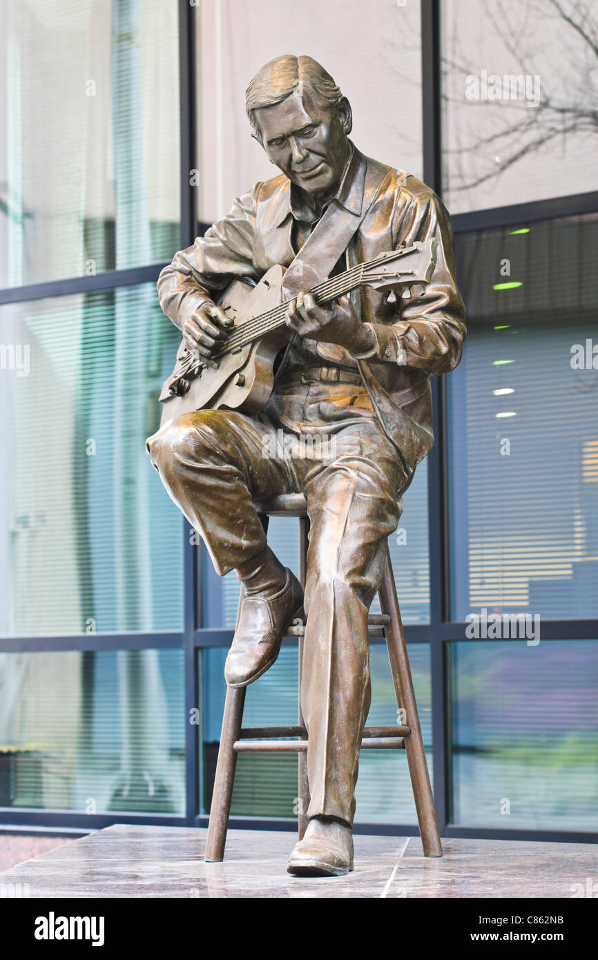 Chet Atkins statue en bronze, Nashville Banque D'Images