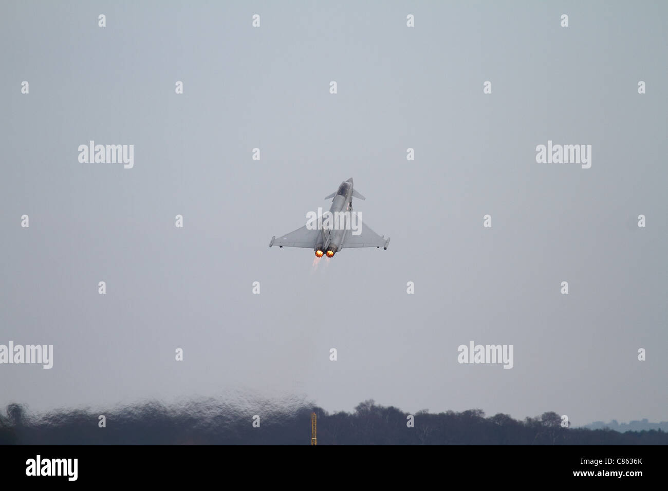 L'Eurofighter Typhoon en vol avion de guerre Banque D'Images