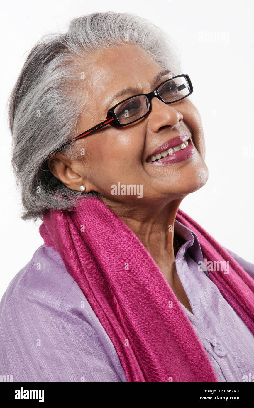 Portrait d'une vieille femme Banque D'Images