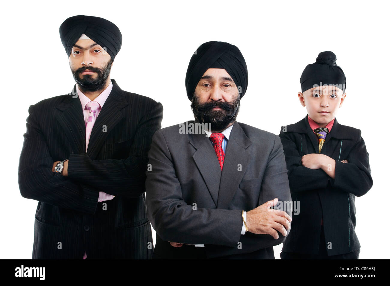 Portrait d'une famille Sikh Banque D'Images