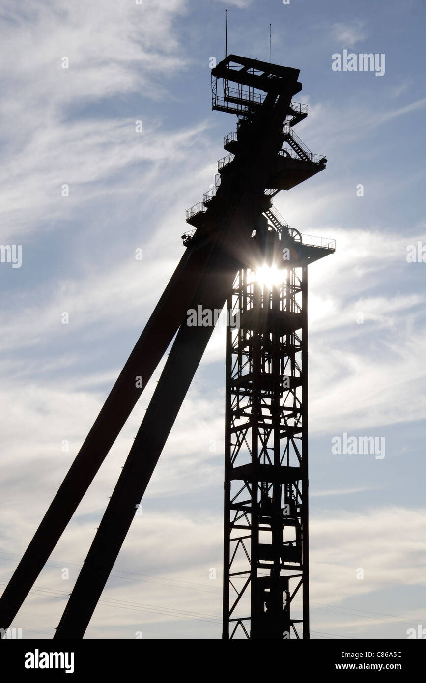 Grue en construction site Banque D'Images