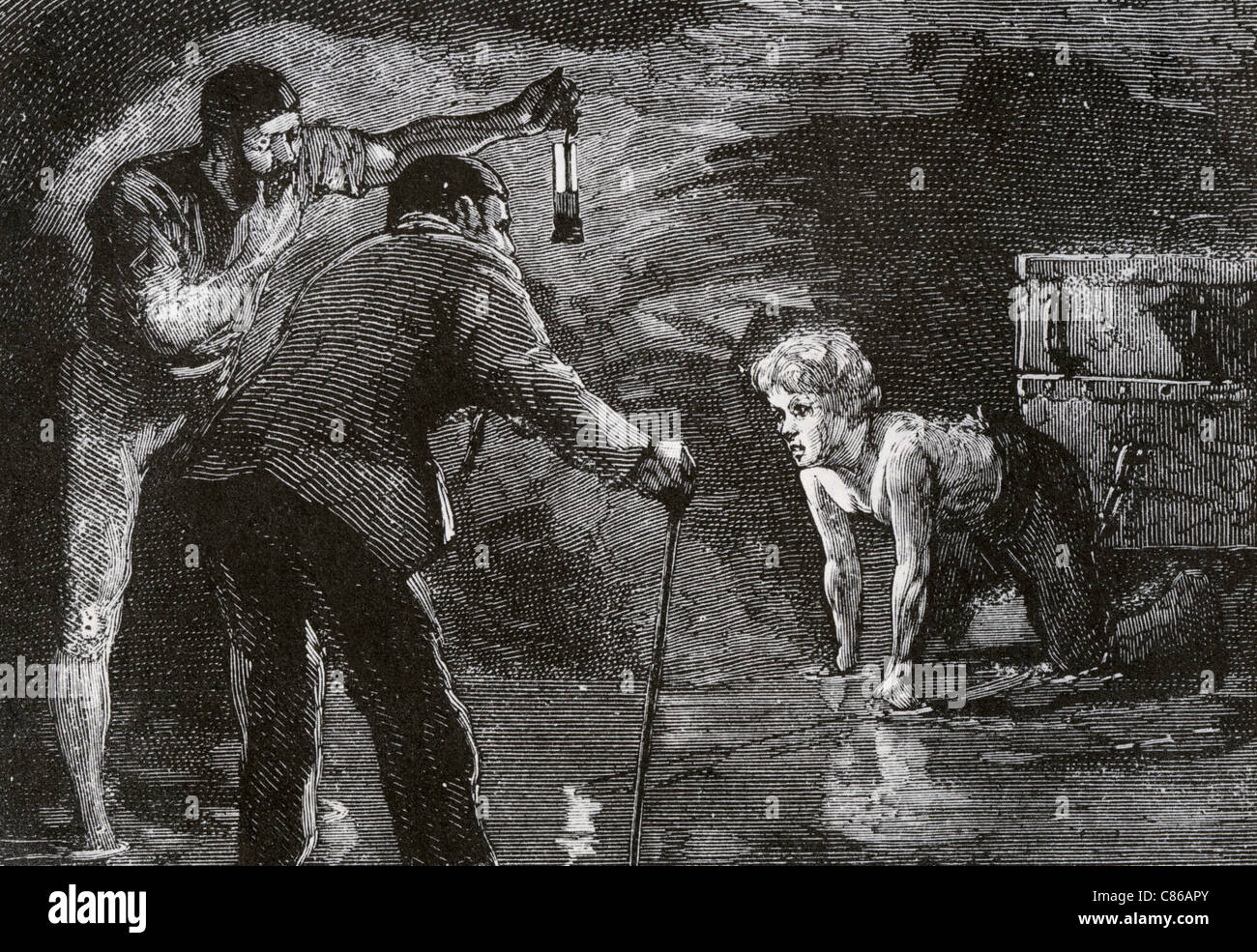 7E COMTE DE SHAFTESBURY, Anthony Ashley Cooper (1801-1885) l'inspection des conditions pour les enfants qui travaillent dans les mines de charbon Banque D'Images