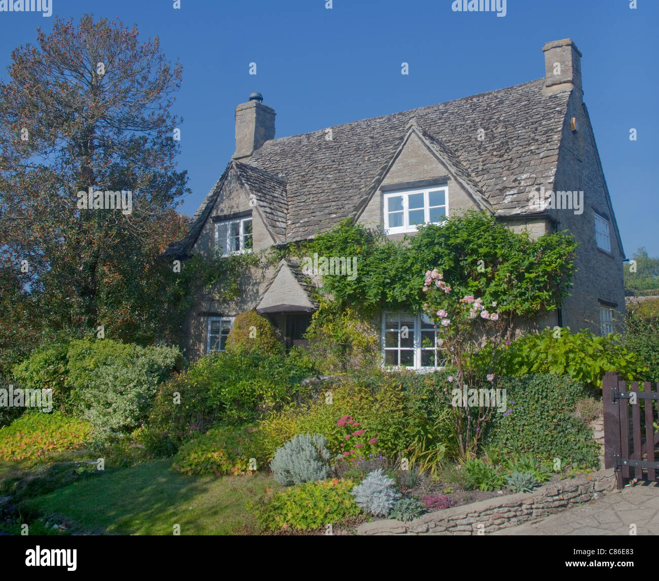 Cottage, Minster Lovell, Oxfordshire, Angleterre Banque D'Images
