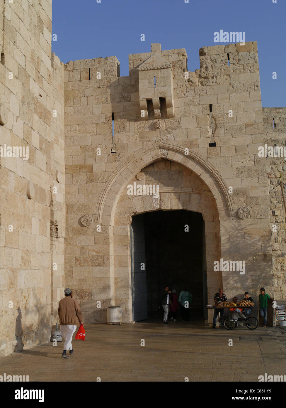 Jérusalem, Porte de Jaffa entrée de Vieille Ville Photo Stock - Alamy