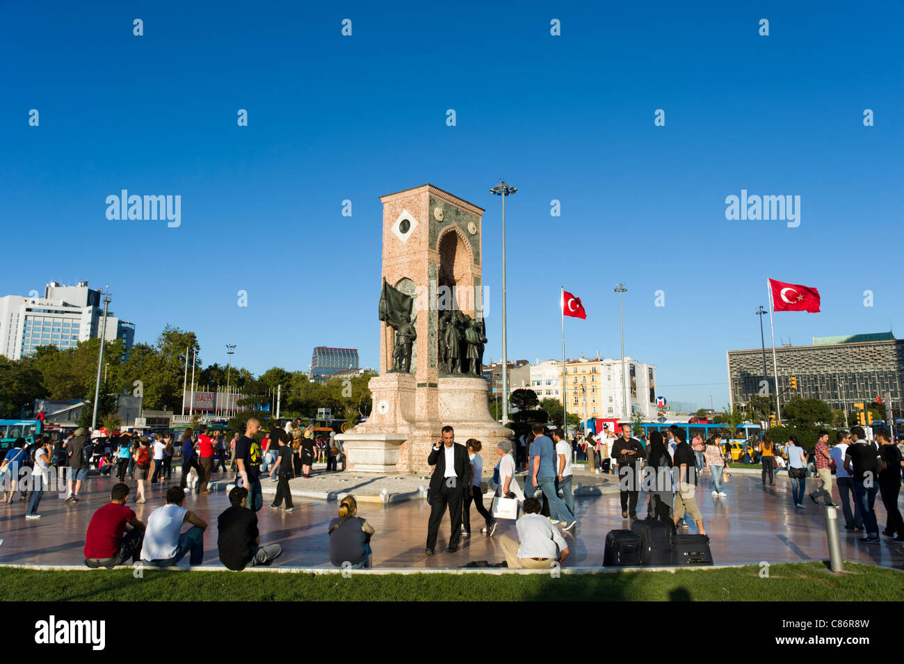 La Place Taksim, Beyoglu, Istanbul, Turquie Banque D'Images