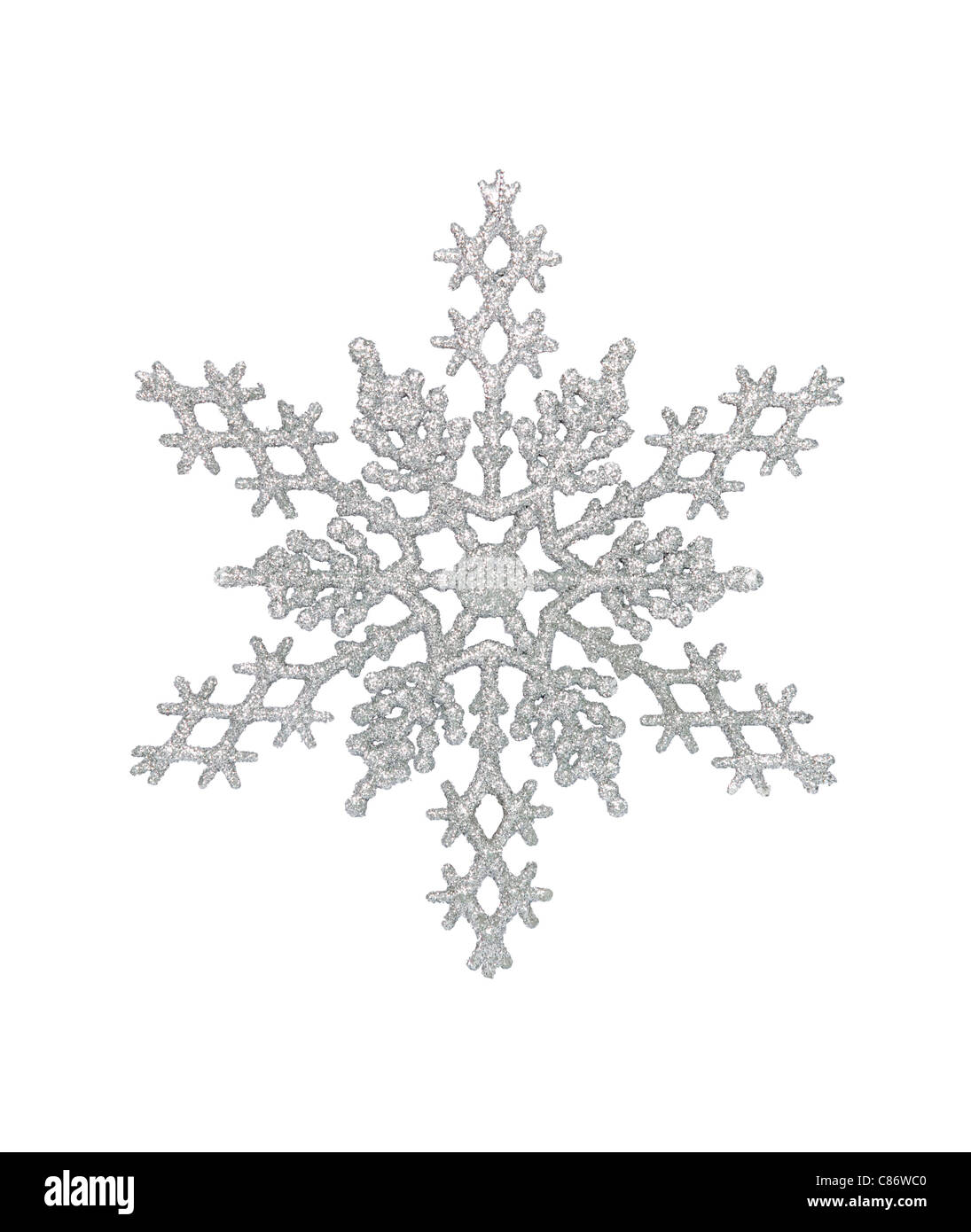 Flocon d'argent, isolé w/clipping path Banque D'Images