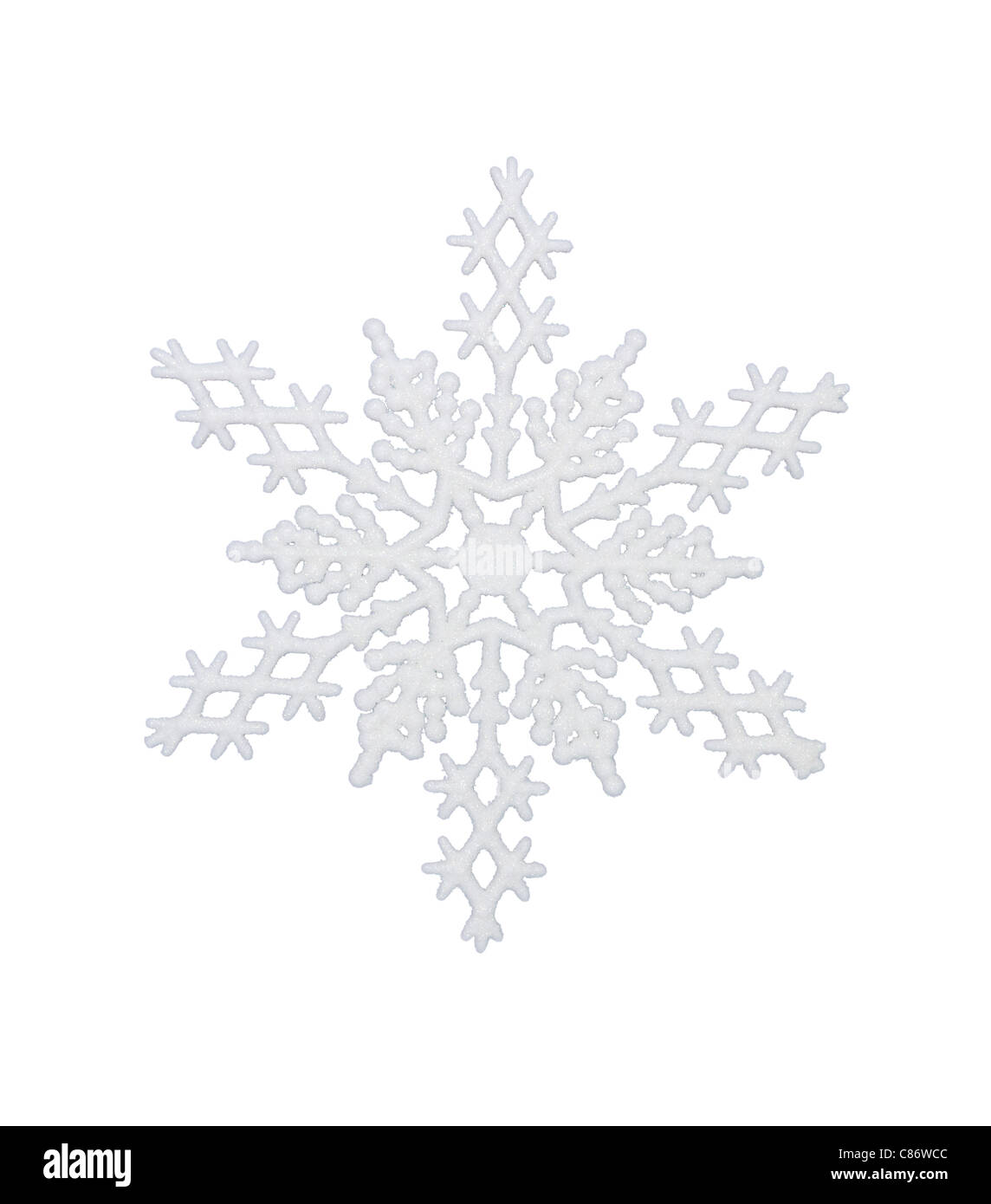 Flocon blanc isolé, w/clipping path Banque D'Images