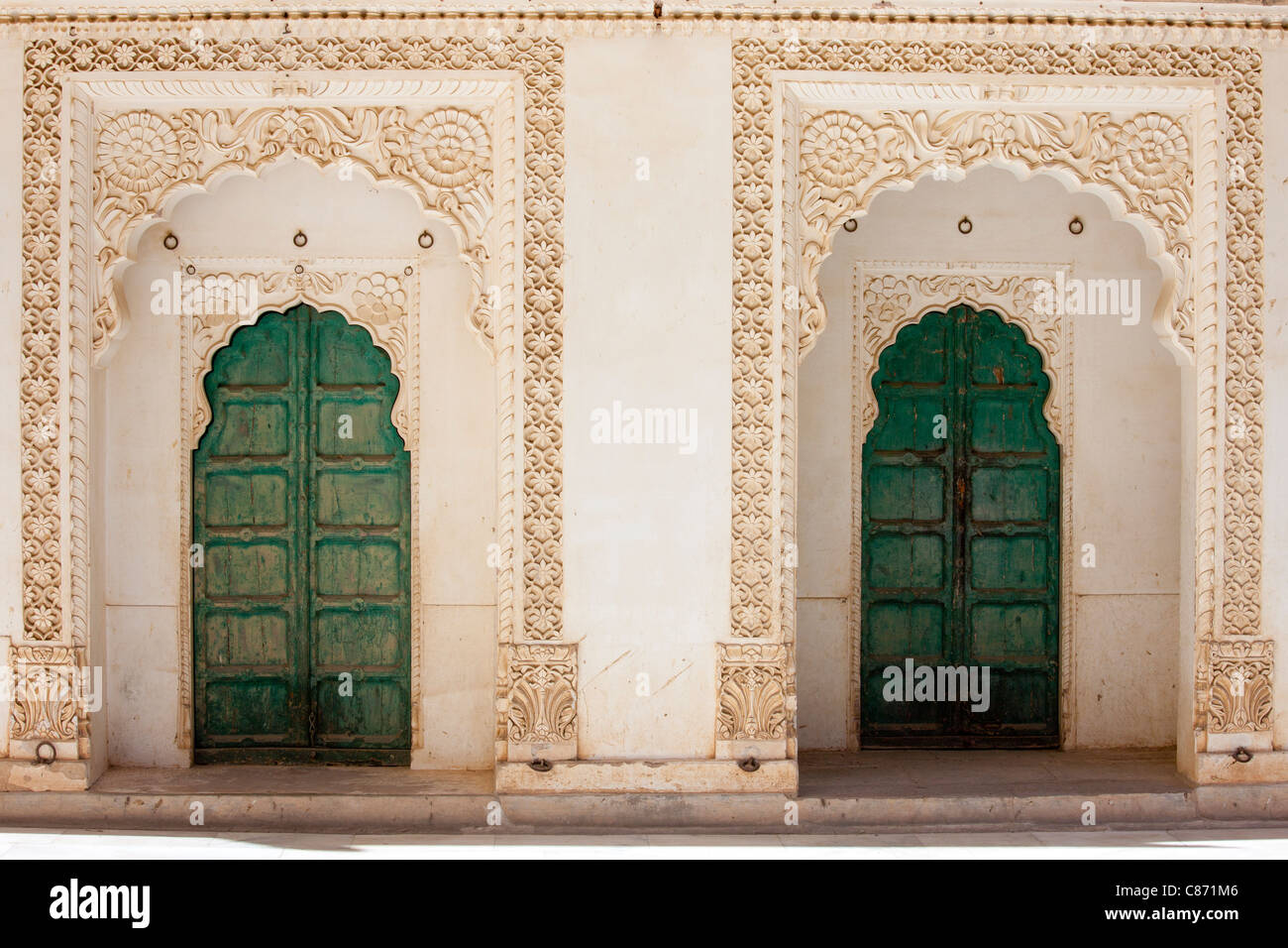 Moti Mahal, portes à la Zenana Deodi au harem Fort Mehrangarh à Jodhpur, au Rajasthan, Inde du Nord Banque D'Images