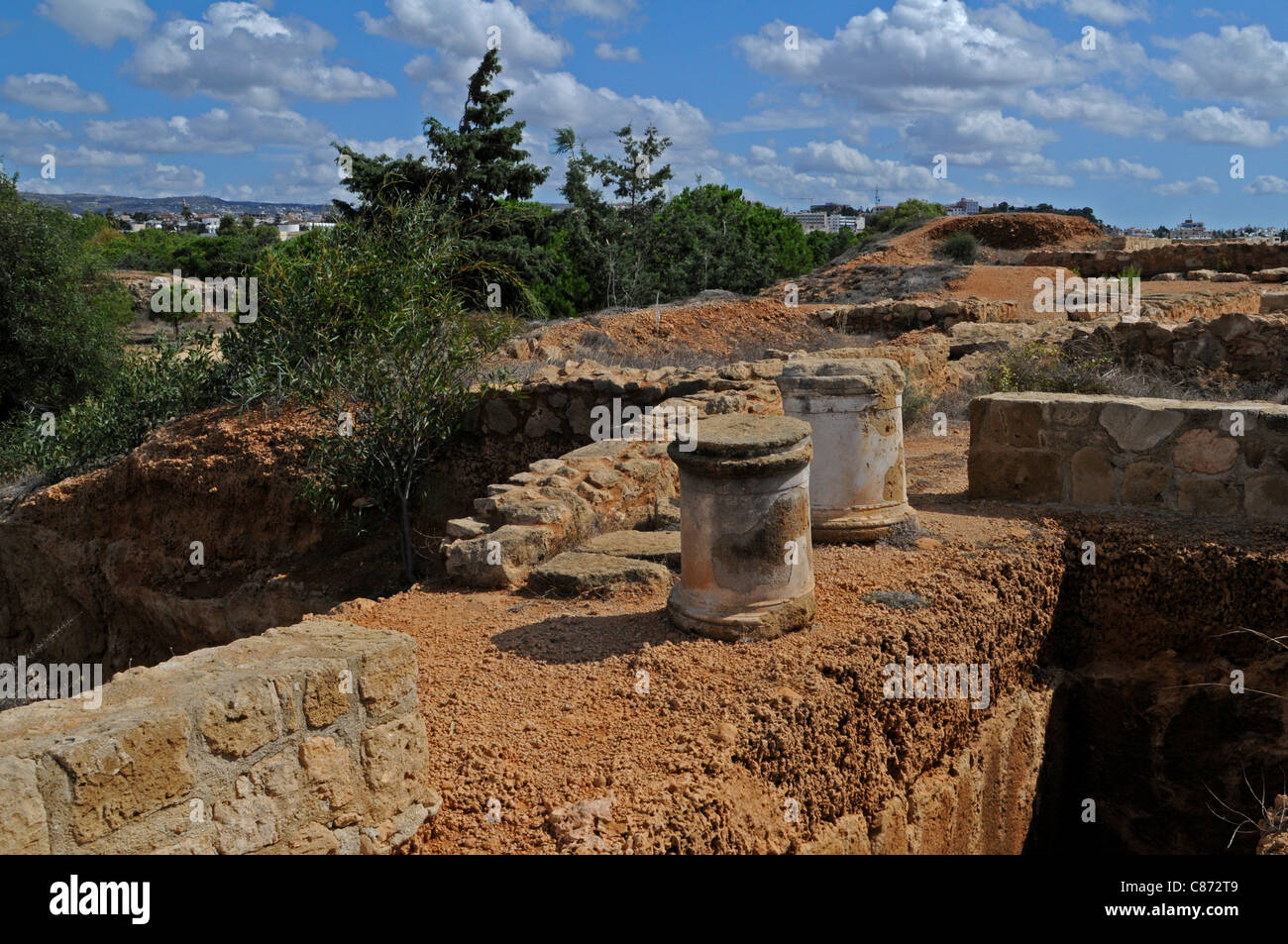 Le centre historique et intéressant le Tombeau des rois à Paphos Chypre Sud Banque D'Images