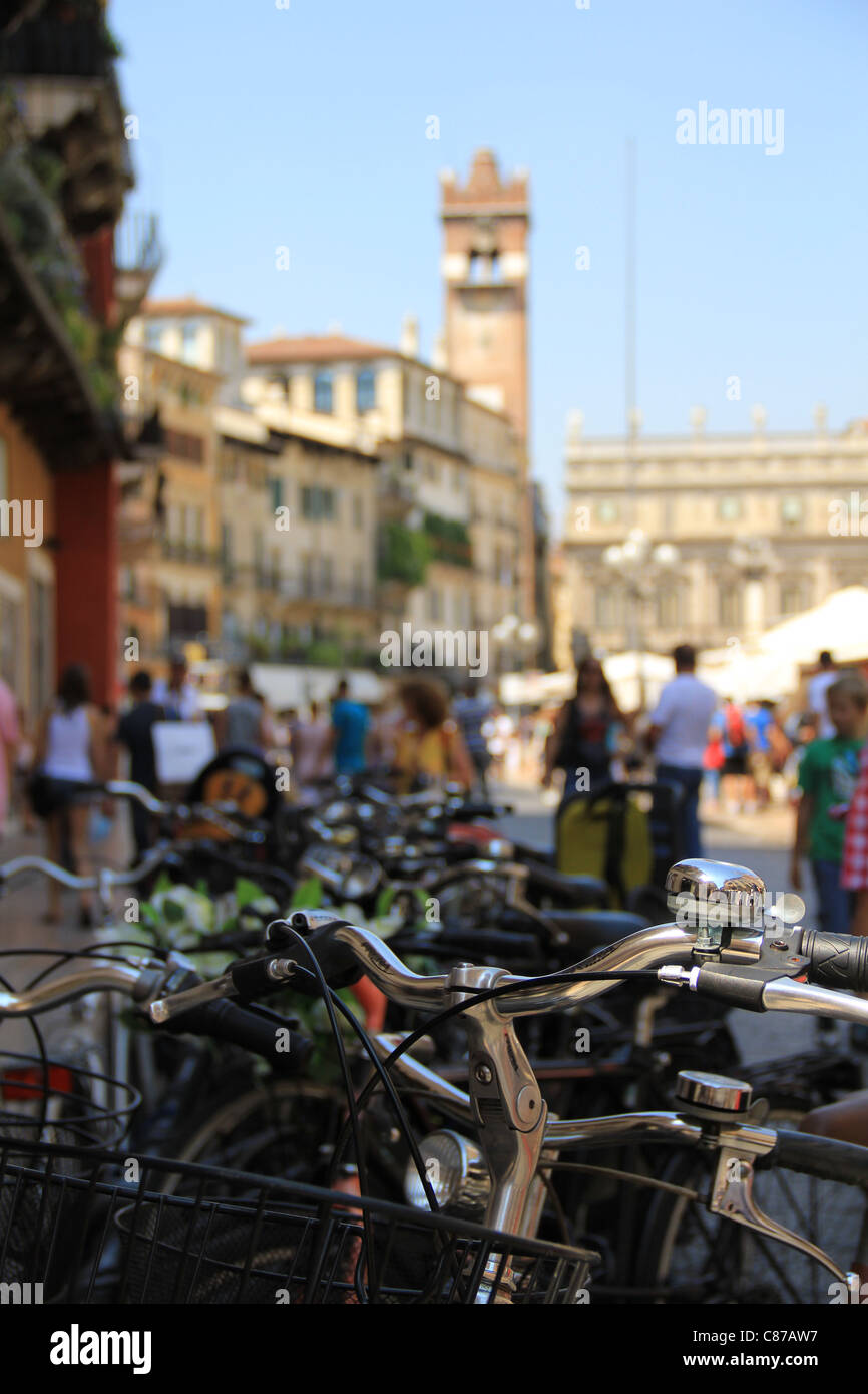 Piazza delle Erbe Verona Italie Banque D'Images