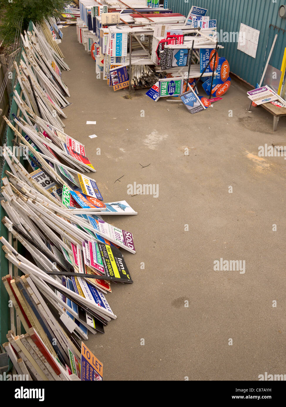 A vendre Maison signes Banque D'Images