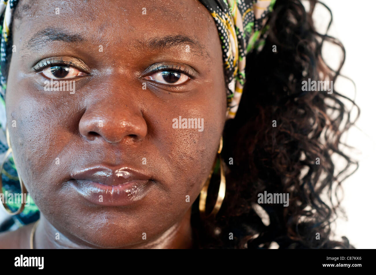 Beau portrait de femme africaine Banque D'Images