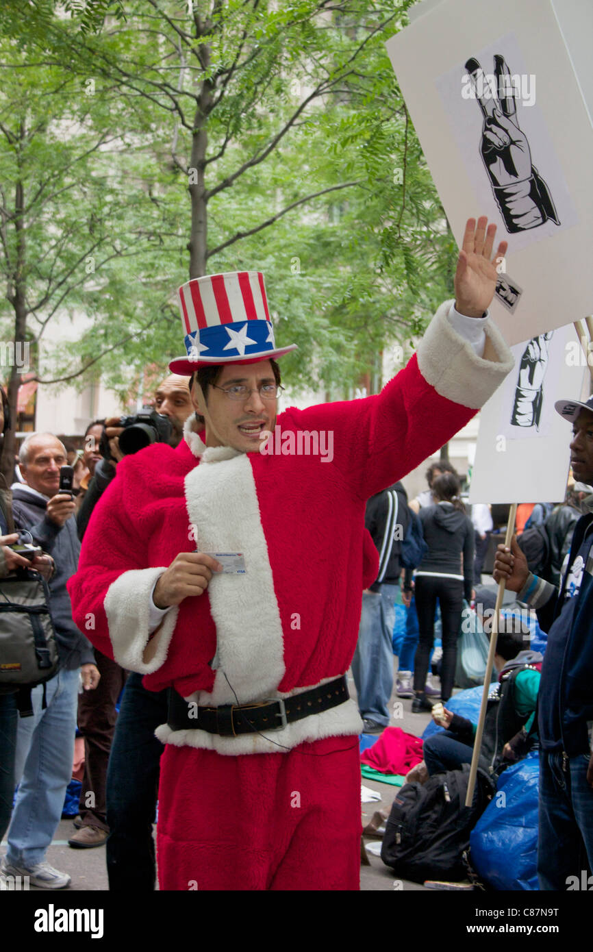'Occupy Wall Street' des manifestants à Zoccotti Park, New York City. Octobre 2011. Banque D'Images 'Occupy Wall Street' des manifestants à Zoccotti Park, New York City. Octobre 2011. Banque D'Images