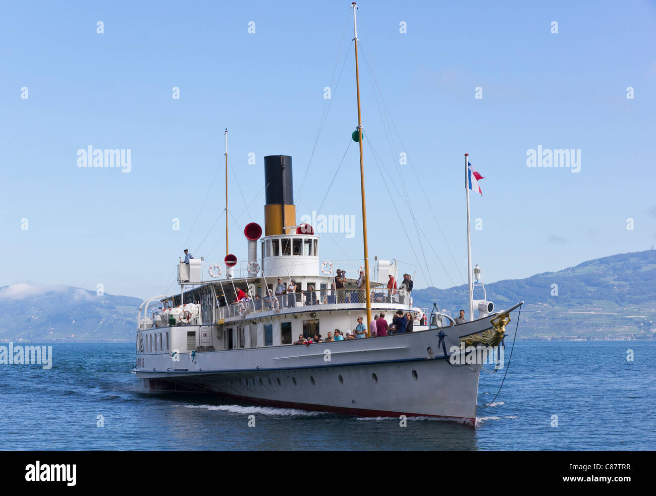 Le lac de Genève à aubes La Suisse Banque D'Images