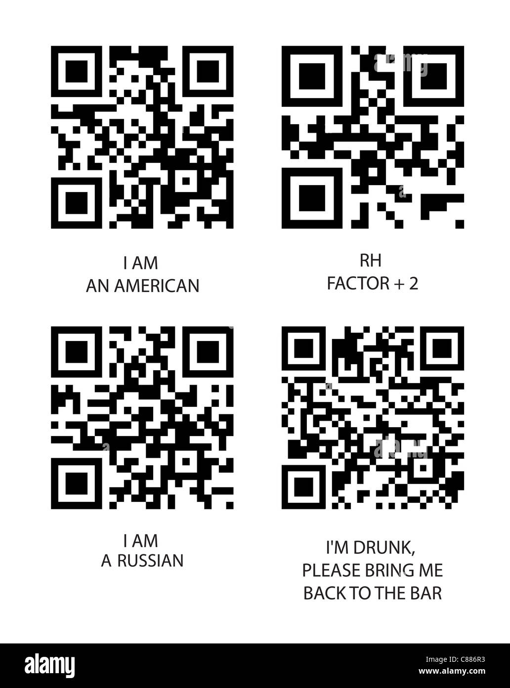 Et qr code bbm. Vector set sur fond blanc Banque D'Images