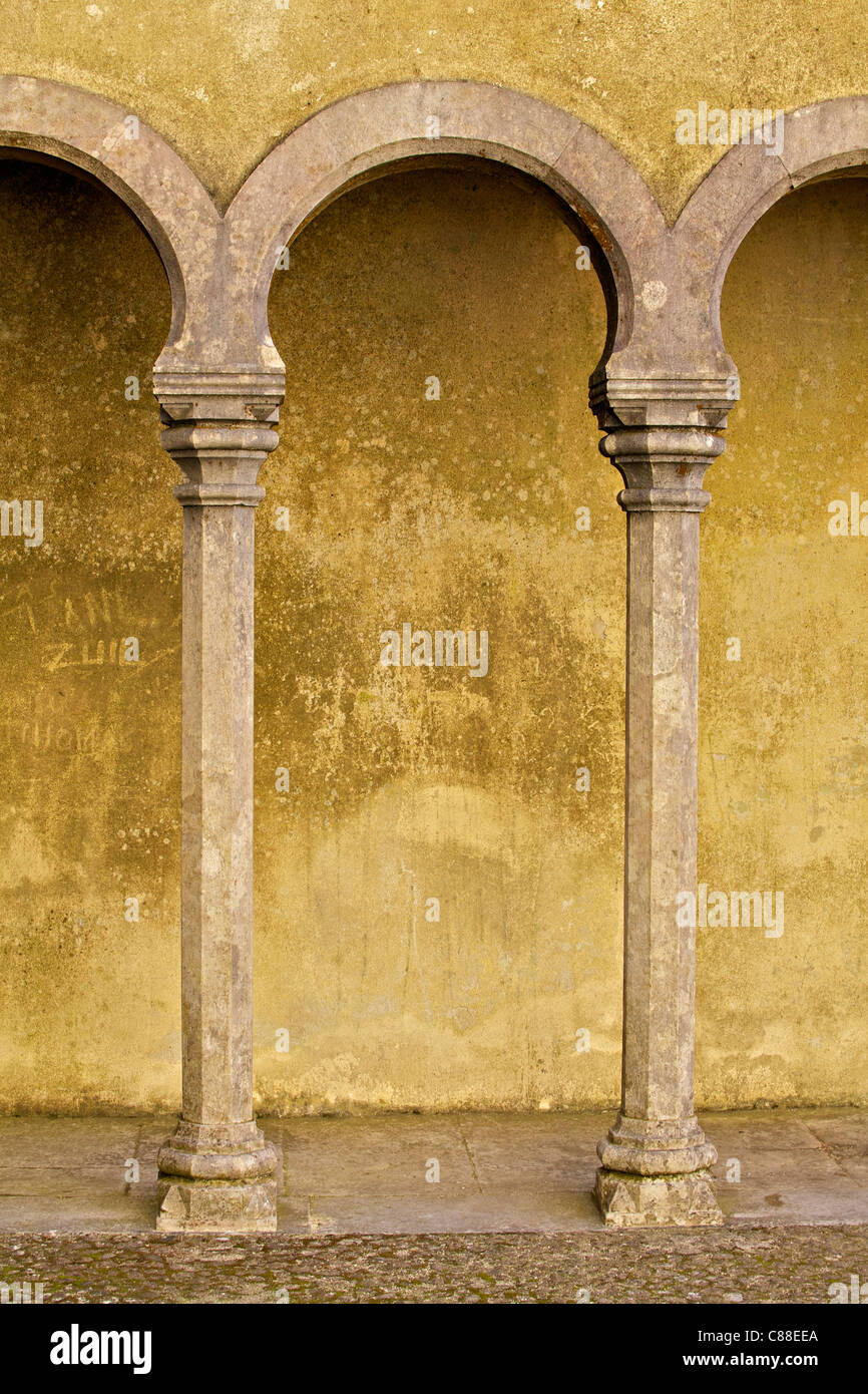 Cour intérieure privée isolée Banque D'Images