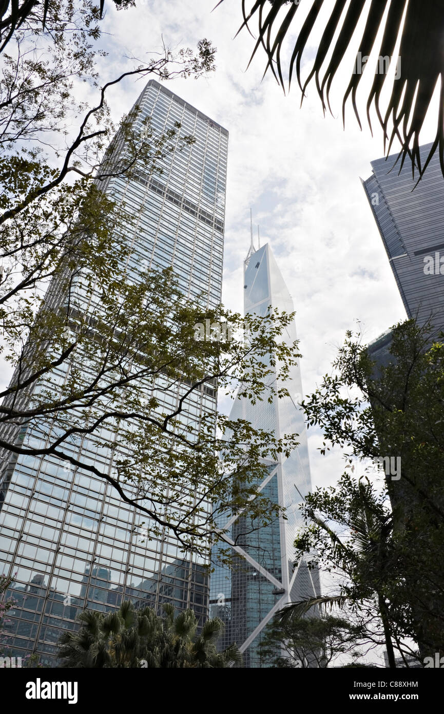 Le gratte-ciel Tour Cheung Kong Centre Immeuble de bureaux à Queen's Road Central Hong Kong Chine Asie Banque D'Images