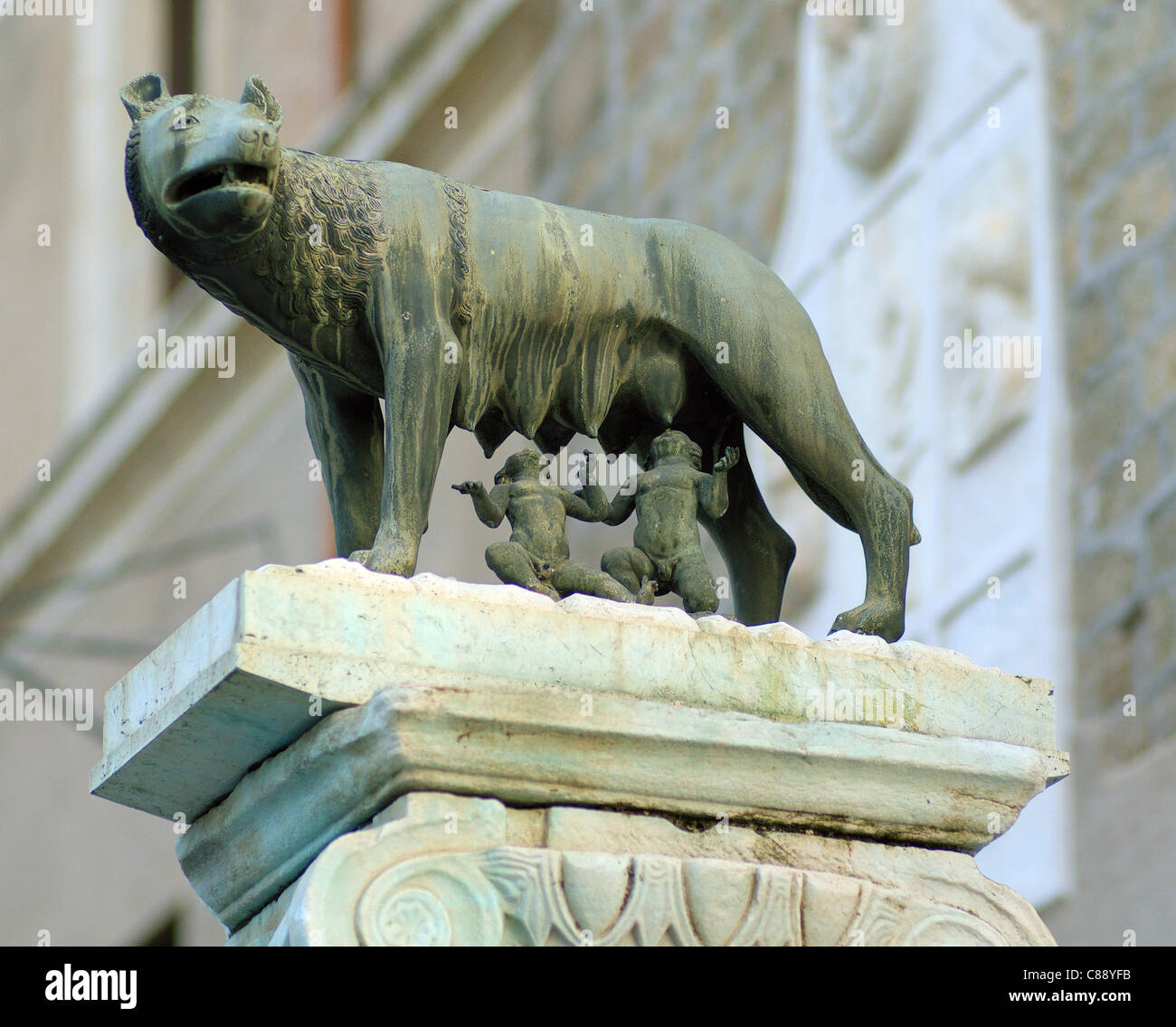 Statue romulus remus le loup Banque de photographies et d’images à ...