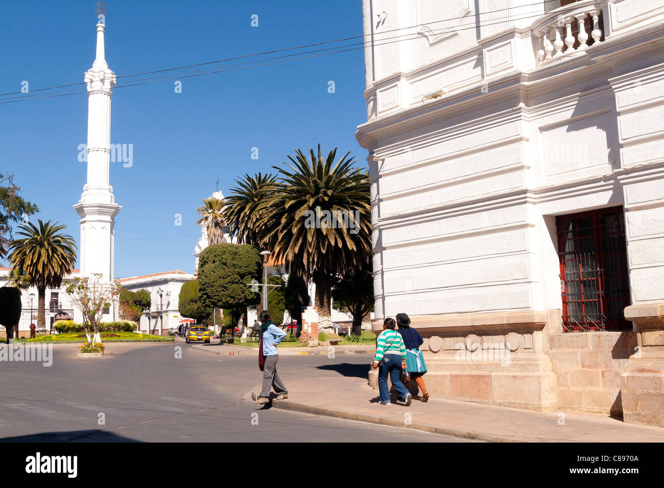 Plaza de La Libertad, La Paz, Bolivie vieille ville (UNESCO World Heritage) Banque D'Images