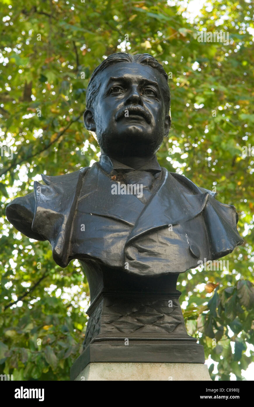 Arthur Sullivan statue Embankment Gardens London UK HOMER SYKES Banque D'Images