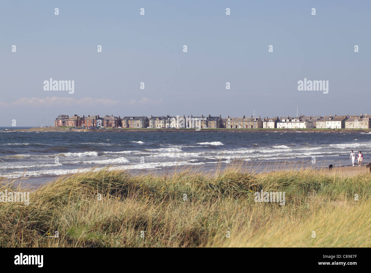 South Beach, dans la ville balnéaire de Troon, Ayrshire, Scotland, UK Banque D'Images