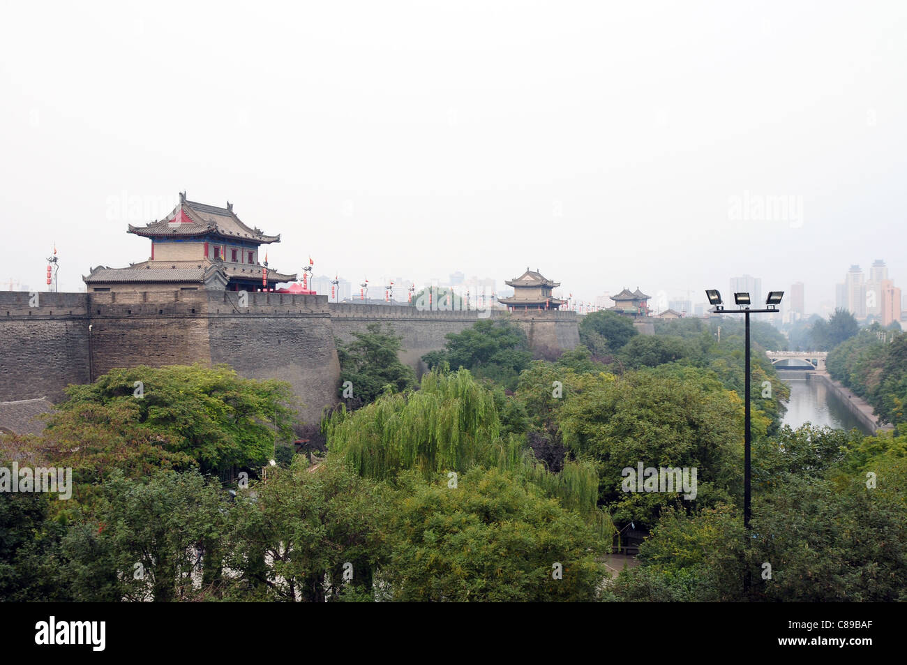 L'ancienne muraille de la ville de Xian, Chine Banque D'Images