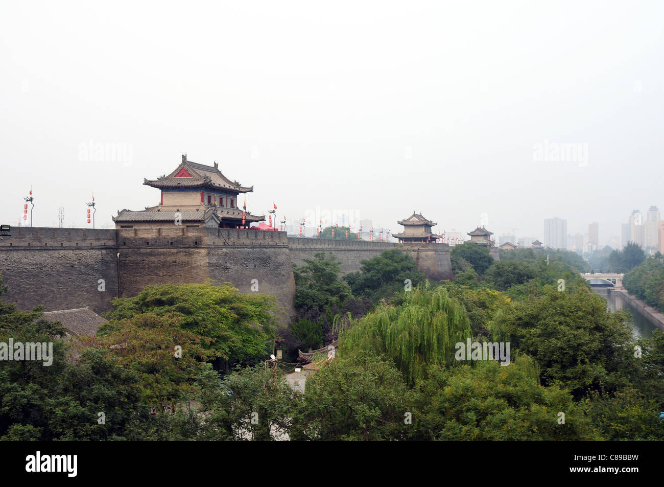 L'ancienne muraille de la ville de Xian, Chine Banque D'Images