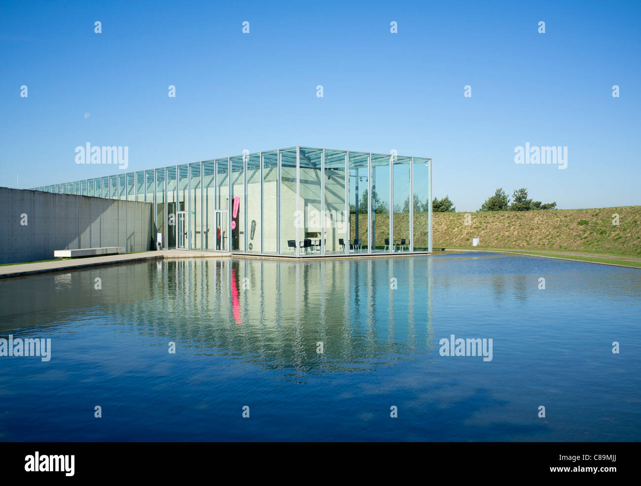 Langen Foundation art museum conçu par Tadao Ando à Hombroich à Neuss en Allemagne Banque D'Images