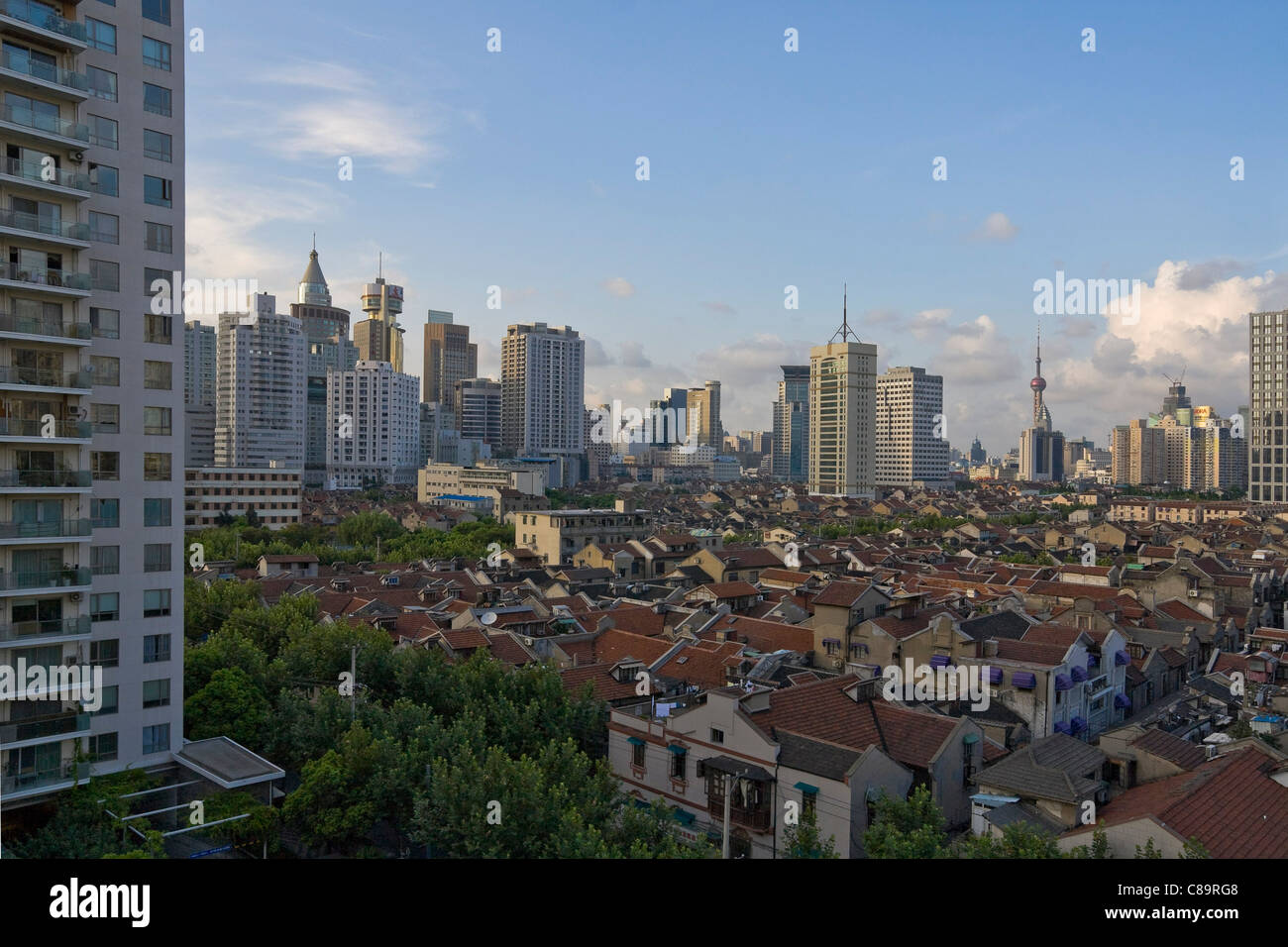 La Chine, Shanghai, vue sur la ville Banque D'Images