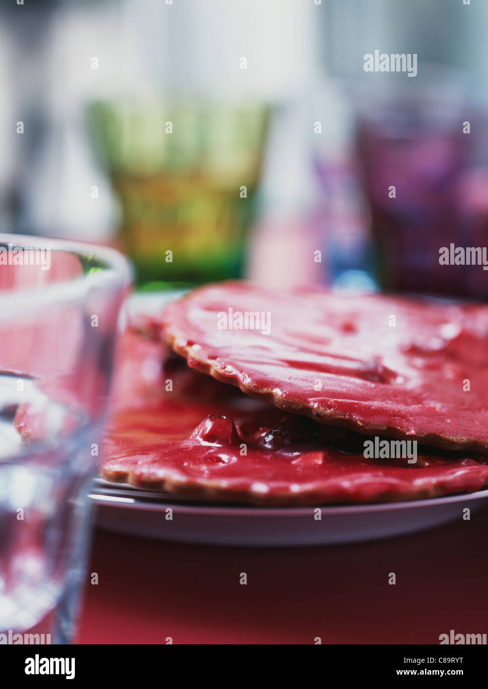 Praline rose tartelettes de Saint-Genix Banque D'Images