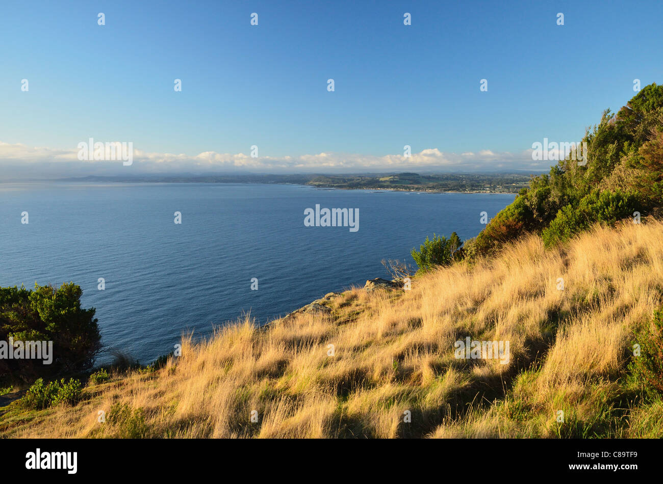 L'Australie, la Tasmanie, avec vue sur le détroit de Bass à partir de la table Banque D'Images