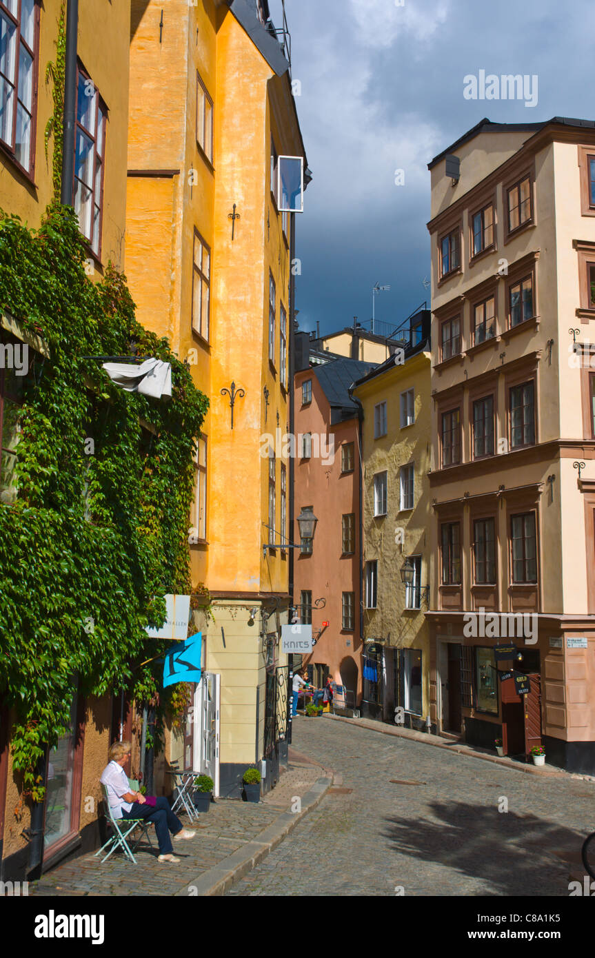 Österlånggatan street Gamla Stan, la vieille ville de Stockholm Suède Europe Banque D'Images