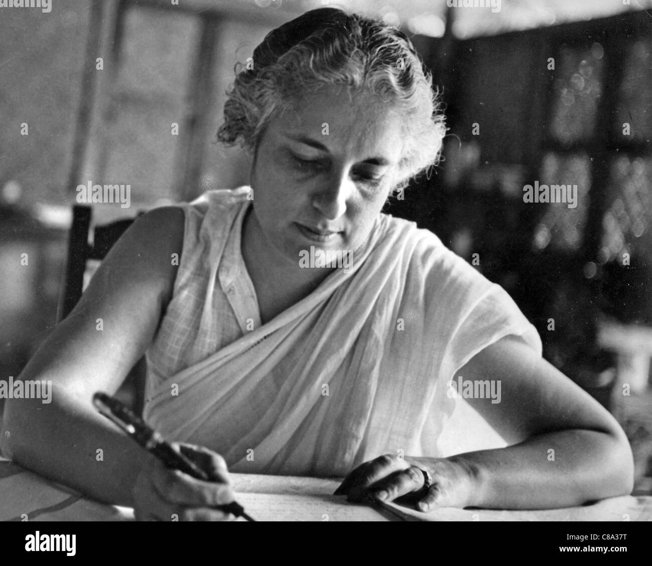 VIJAYA Lakshmi Pandit (1900-1990) homme politique indien environ 1970. Photo Sunil Janah Banque D'Images