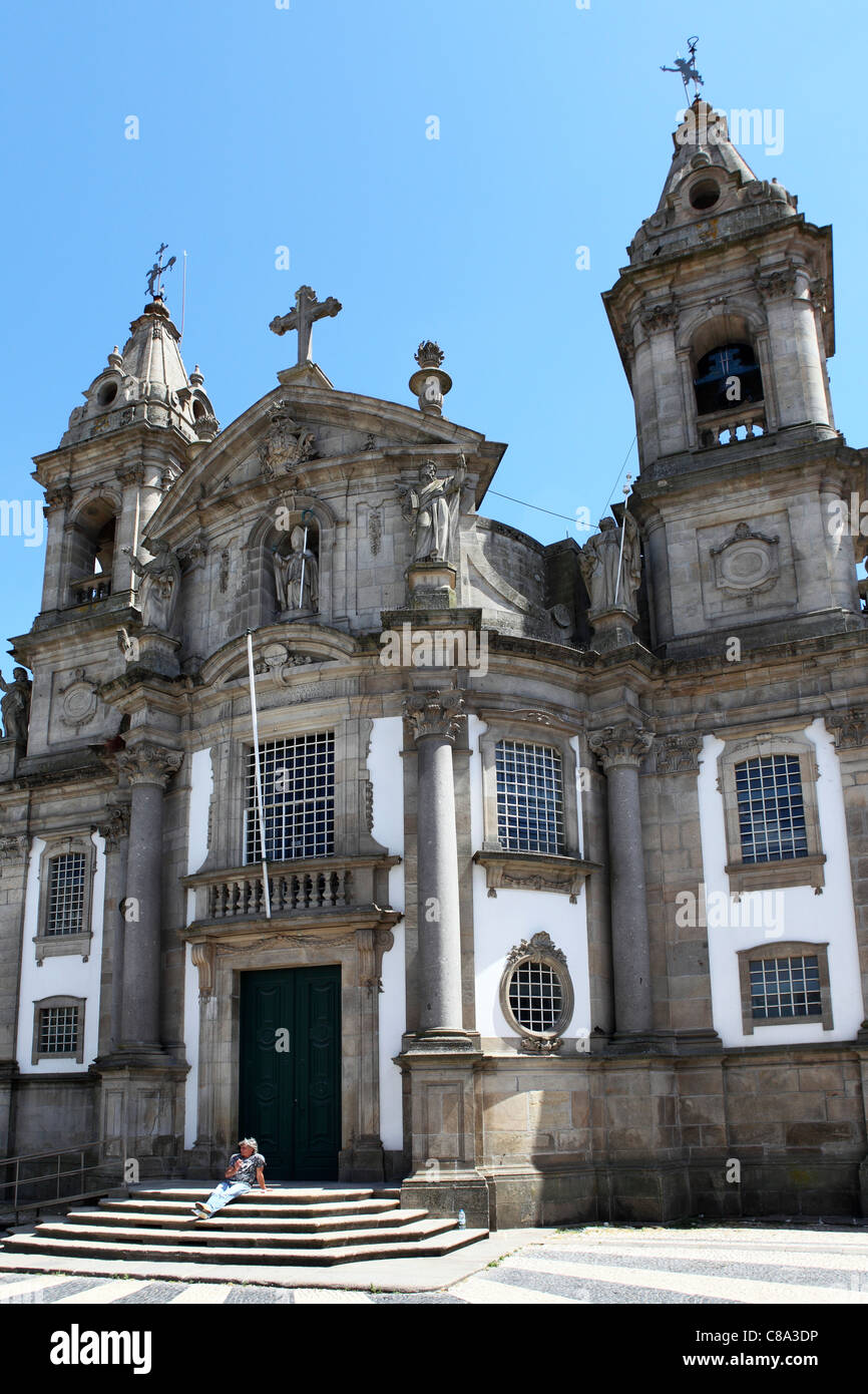 Façade de l'église St Marc (Igreja do Sao Marcos) à Braga, Portugal. Banque D'Images