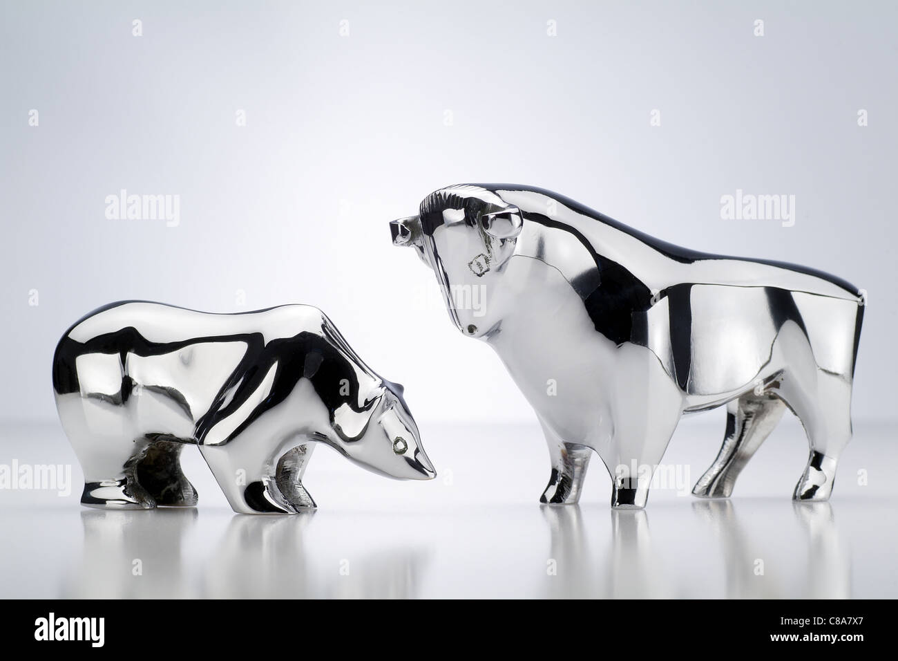 Haussiers et baissiers Banque D'Images