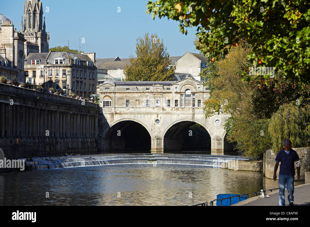 Pulteney Bridge, Bath, Angleterre, Royaume-Uni Banque D'Images