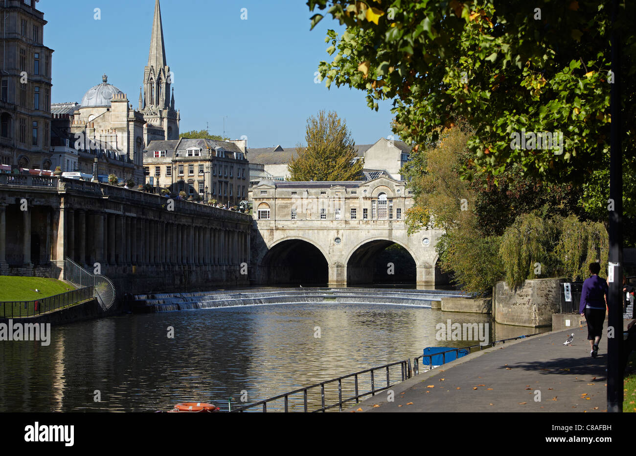 Pulteney Bridge, Bath, Angleterre, Royaume-Uni Banque D'Images