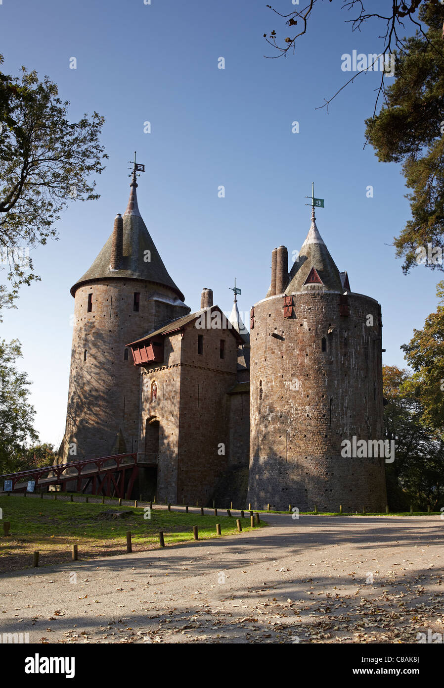 Castell Coch, (Château Rouge), Tongwynlais, Pays de Galles, Royaume-Uni Banque D'Images