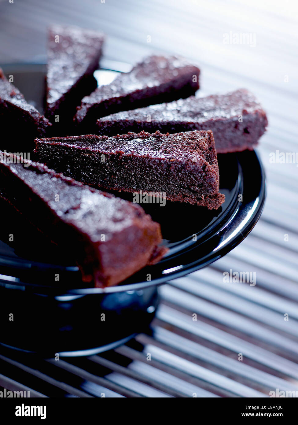 Soft flourless chocolate cake Banque D'Images