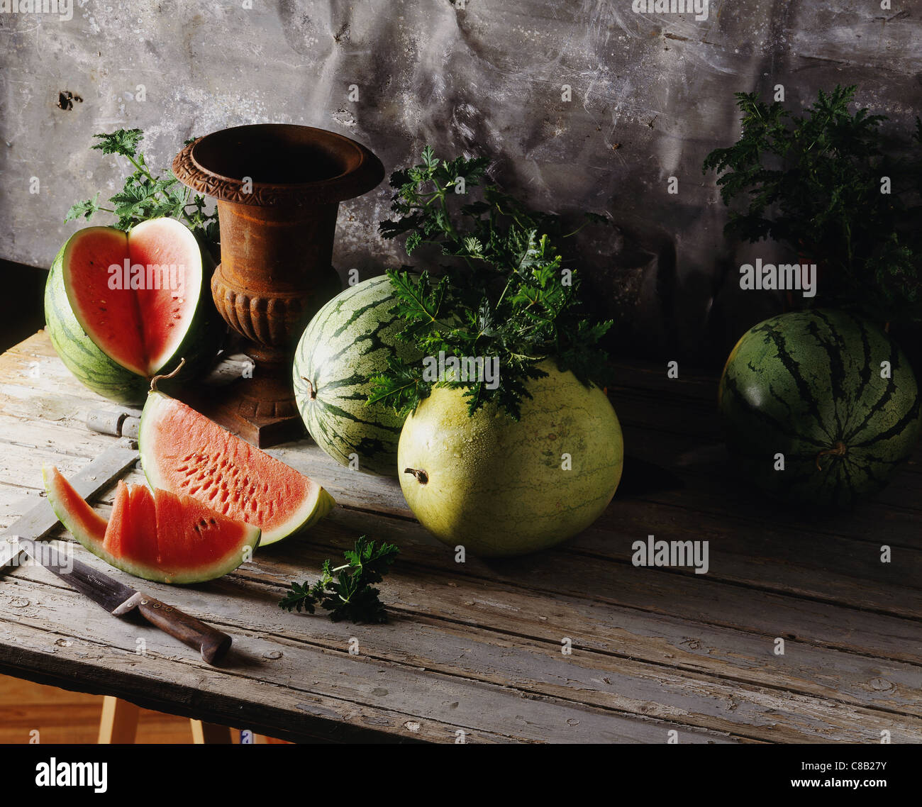 pastèques Banque D'Images