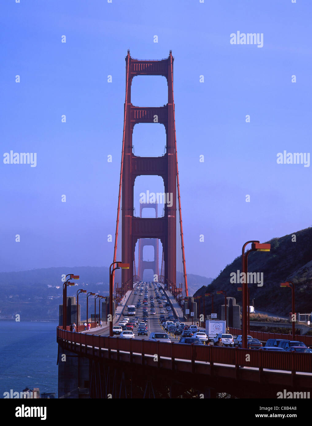 Golden Gate Bridge à partir de comté de Marin Headlands, San Francisco, Californie, États-Unis d'Amérique Banque D'Images