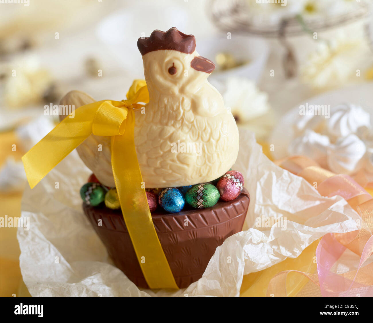 Poulet au chocolat Banque D'Images