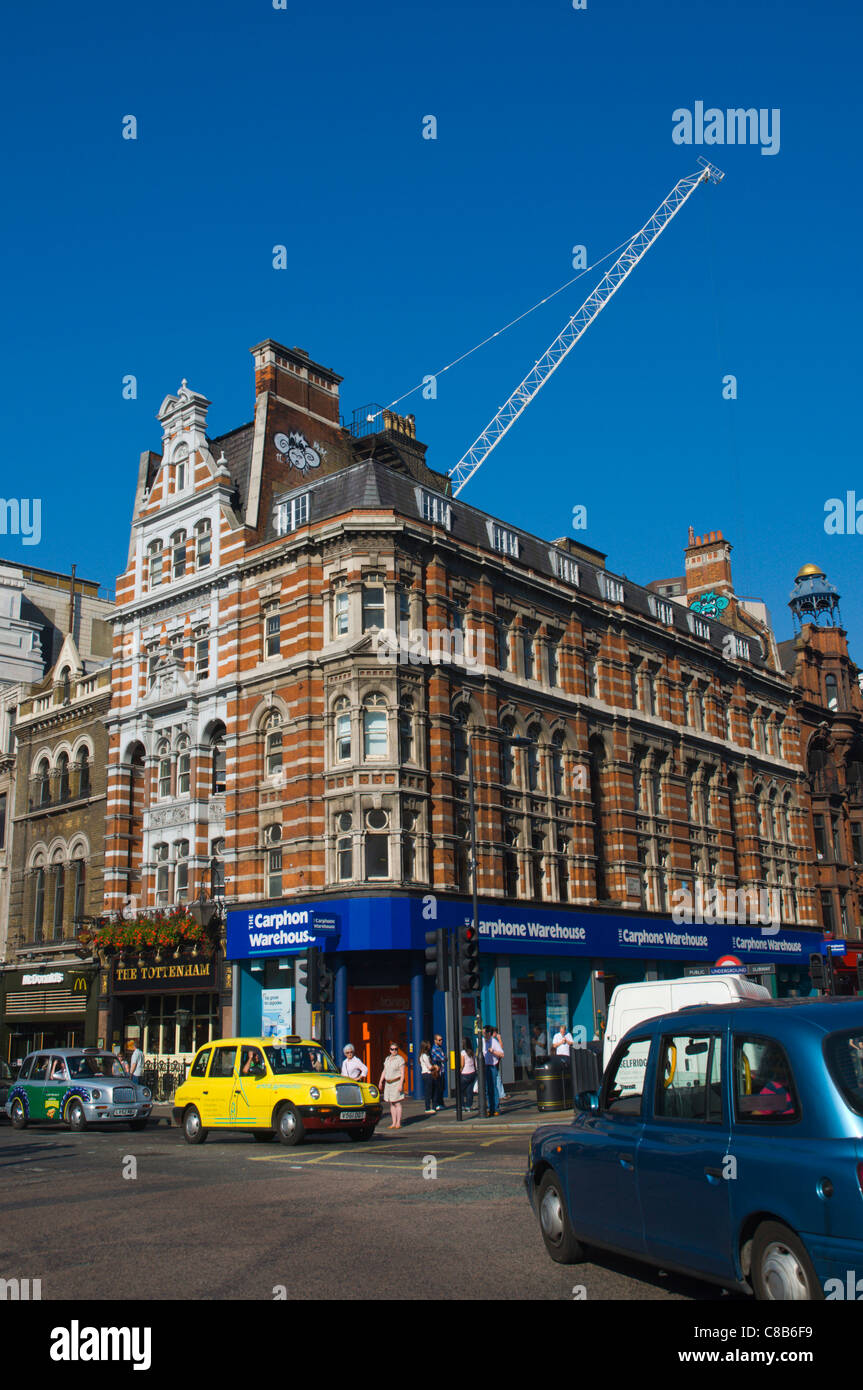 Angle d''Oxford Street et de Tottenham Court Road Central London England UK Europe Banque D'Images