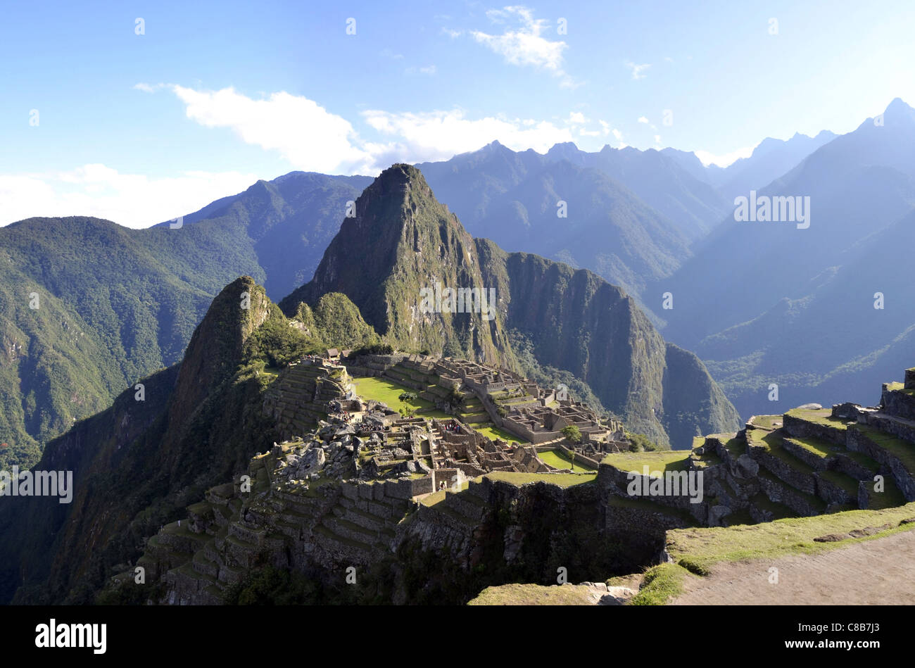 Machu Picchu Machu Picchu Machu picchu panorama site du patrimoine mondial de l'Unesco ville sacrée ruines inca inca billet mountai Banque D'Images