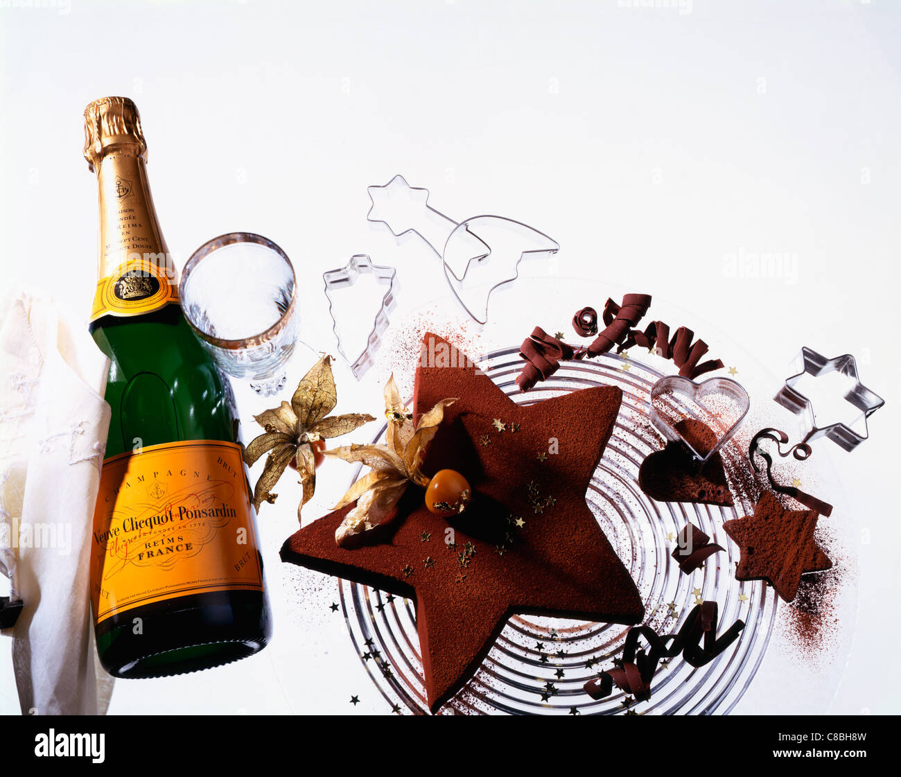 Gateau Au Chocolat Et Champagne Photo Stock Alamy