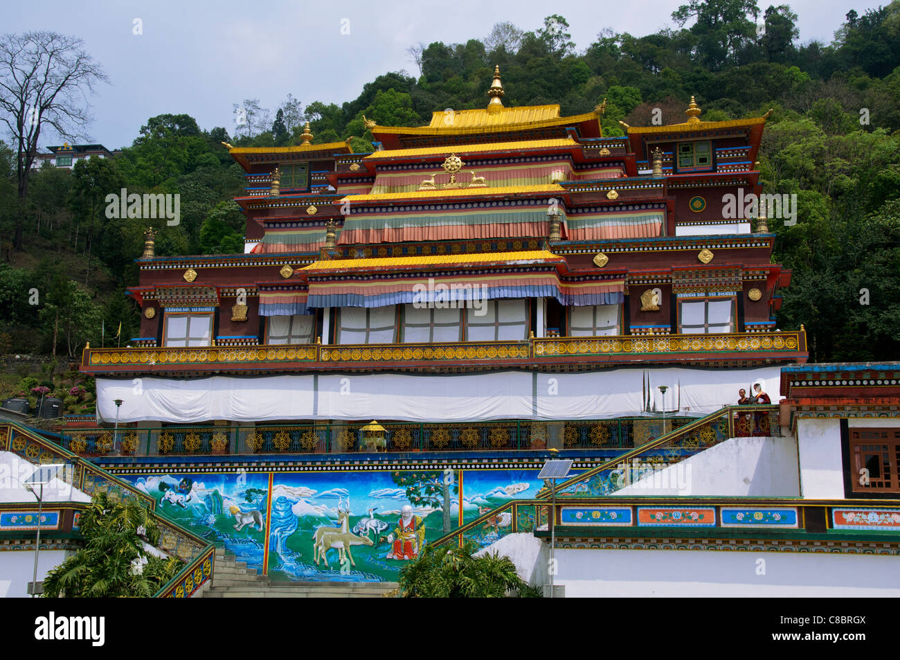 Lingdum ou monastère Ranka Gompa près de Gangtok, Sikkim, Inde Banque D'Images