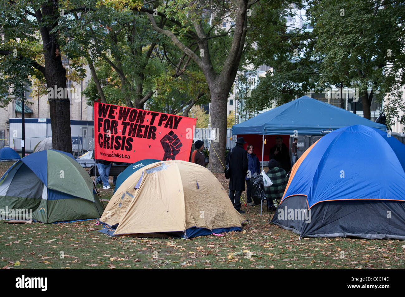 Tentes de protestation occuper toronto Banque D'Images